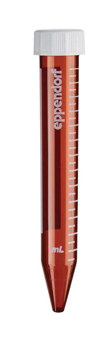 艾本德Eppendorf Conical Tubes, 15 mL, 無菌、無熱原, 無RNase和DNase, 無DNA, 琥珀色（光保護(hù)）, 200 個(gè) (4 包 × 50 個(gè))貨號 003012